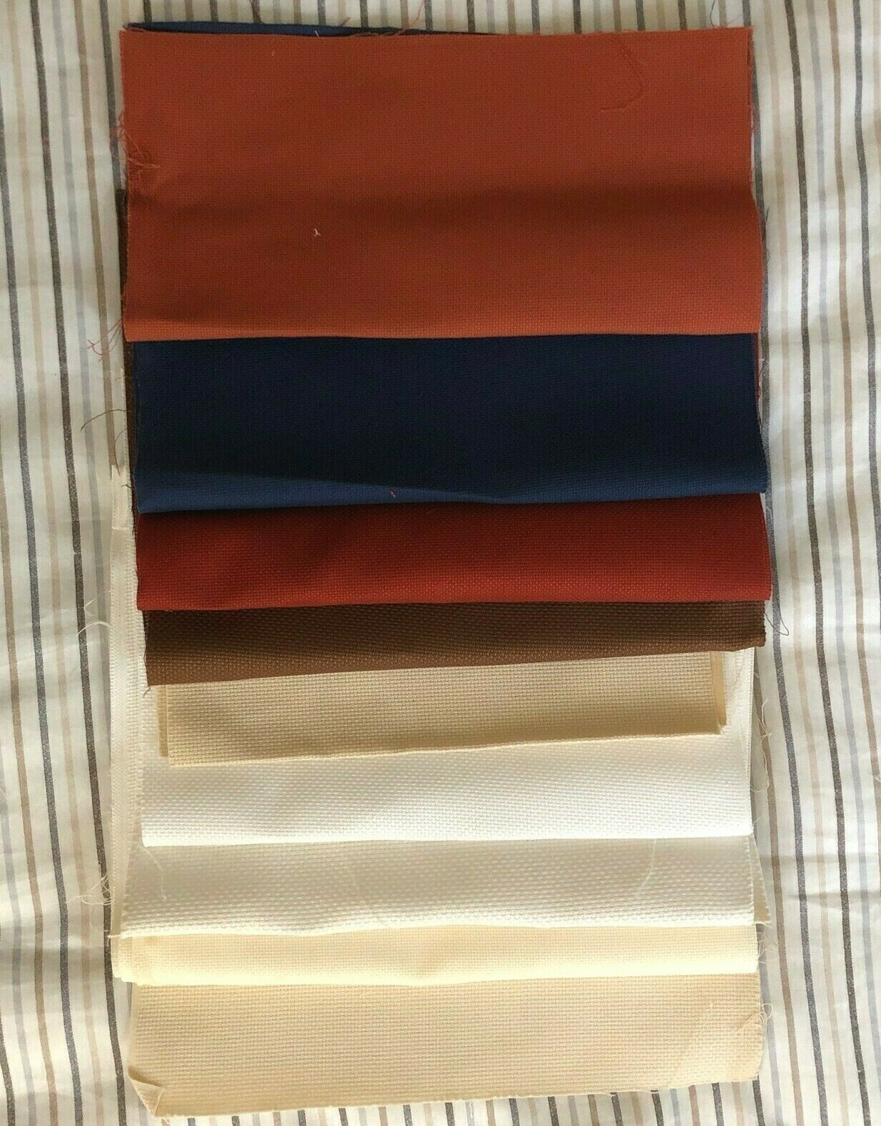 Cross Stitch Aida Fabric Grab Bag of 13 Pieces Multi Color Mixed Count