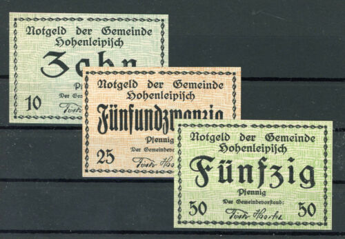 Hohenleipisch 3 Scheine Notgeld .........................................2/18134 - Afbeelding 1 van 1