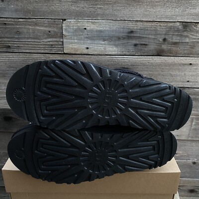 UGG 1106872CHE 関税送料込 UGG x TELFAR Extra Tall Fleece Logo Black Boots Size US 4