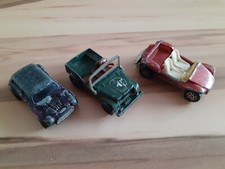 3 Corgi Juniors Willys Jeep, Mini Cooper 1300 Vita- Min & GP Beach Buggy