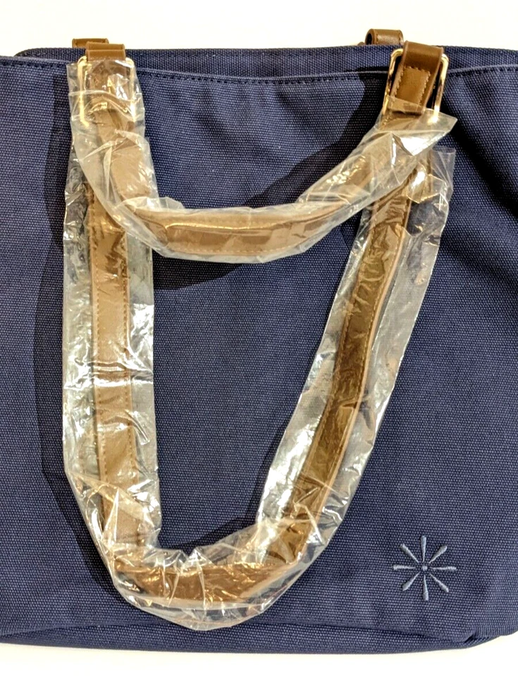 Nuevo Bolso de Mano Isaac Mizrahi Bridgehampton Clásico Azul Marino Talla Única de Lona Foto 4 de 4