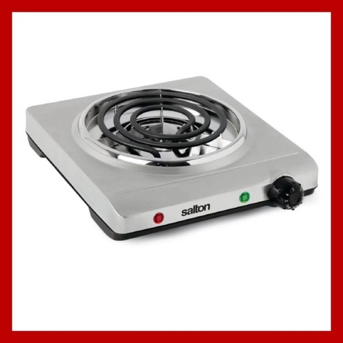 salton double stainless steel infrared portable electric cooktop