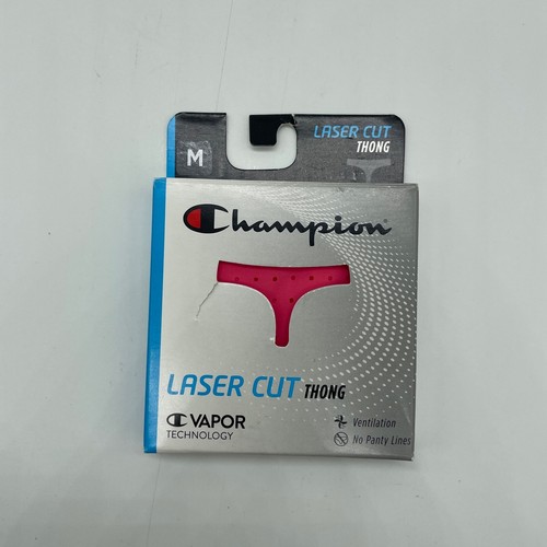 Champion Thong Women's Laser Cut Pink Thong Underwear lightweight (Medium) New - Picture 4 of 5