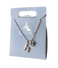 Disney Parks Minnie Mouse Ear Rhinestone Letter h, Rose Gold Tone Necklace