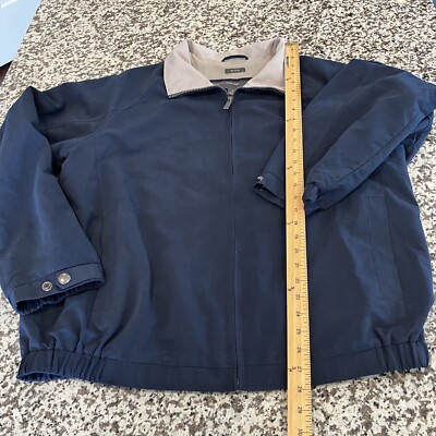 Perry Ellis Jacket portfolio microfiber Size Men's Xl Blue Golf With