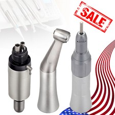 NSK Style Dental Slow Low Speed Handpiece Kit Straight Contra Angle Motor 4-Hole