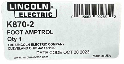 Lincoln Electric K870-2 Foot Amptrol, 25 Ft. (7.6m) (12 Pin) WELDING AMPTROL