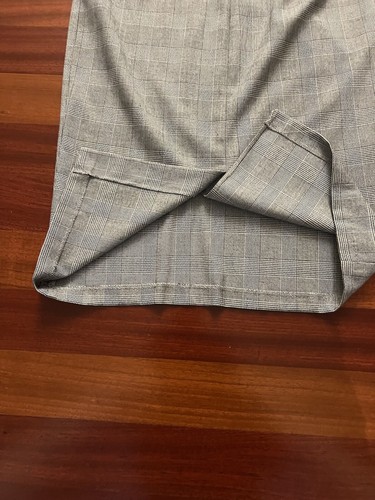 ZARA PLAID CAREER DRESS/S/RUCHED OR PUSH-UP SLEEVES/REAR SPLIT - Picture 11 of 12