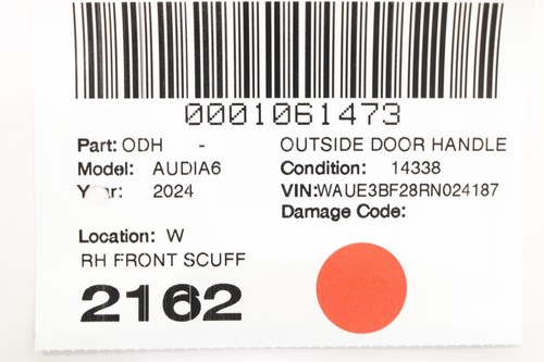Manija de puerta exterior delantera derecha OEM AUDI A6 2019-2025 4N0837812B - Imagen 13 de 13