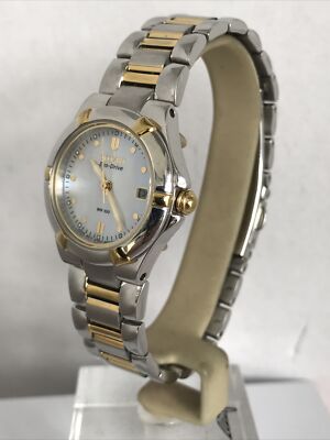 Citizen Ladies Eco Drive Mother Of Pearl Date Two Tone Bracelet