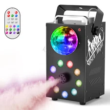 700W Smoke Fog Machine w/Disco Ball LED RGB Stage Halloween DJ Party Lights