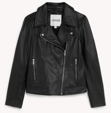 Ladies Leather Biker Jacket Size 18