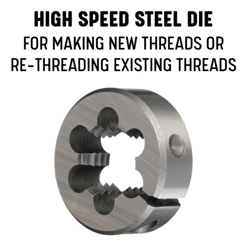Precision Round Adjustable Die - 1/2"-14 NPS High-Speed Steel, Lightweight - Picture 4 of 11