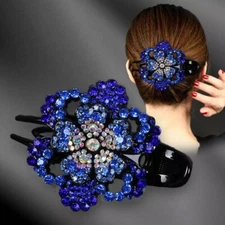 Women Crystal Rhinestone Hairpin Hair Clips Hair Claw Fashion Hair Accessories