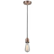 Innovations Whitney Bare Bulb Mini Pendant, AC/Gray - 100AC-10GY-0AC