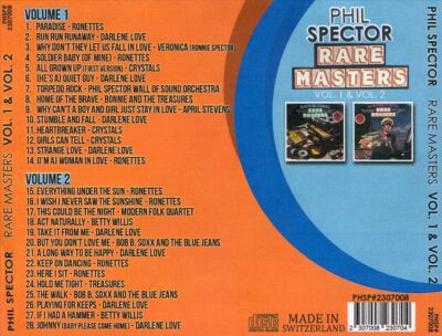THE CRYSTALS / THE RONETTES / PHIL SPECTOR RARE MASTERS, VOLS. 1-2 NEW CD