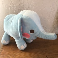 Fao Schwarz Baby Elephant Plush Blue Pink Stuffed Animal Floppy Ears 2018 Toy