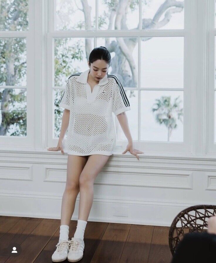 Adidas X Clot By Edison Chen White Crochet Polo 2XL As Seen Adidas X Clot By Edison Chen White Crochet Polo 2XL As Seen