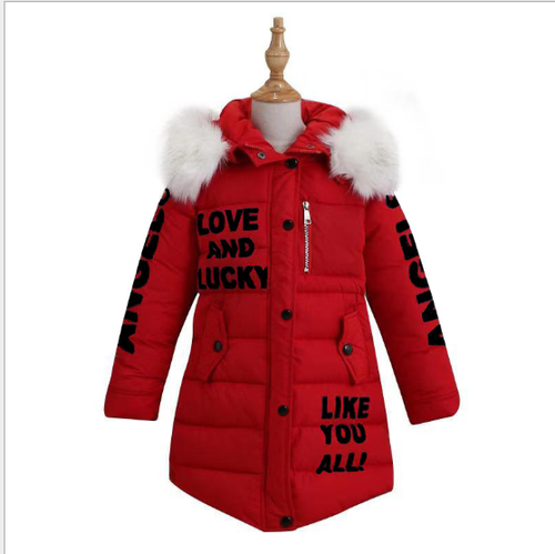 DE Niños Niñas Chaqueta de Invierno Cuello de Piel Suave Parka Chaqueta Larga Cálida Abrigo - Imagen 6 de 27
