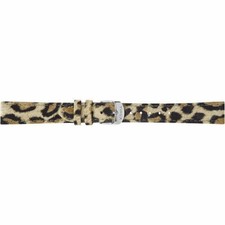 NEW TIMEX 16MM BLACK+TAN LEOPARD PRINT LEATHER BAND,STRAP+ REPLACING TOOL T7B935