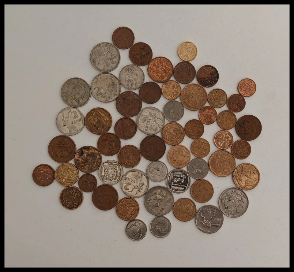Afrique du Sud : Lot de 56 pièces de monnaie - Photo 1/1