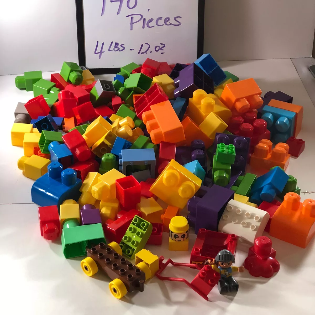 Lot 140 Piece Large Lego Ritvik Mega Bloks Kids 1st Builder Over 4.12 lbs | eBay