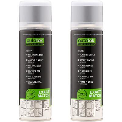 Autotek Rover Platinum Silver schnelltrocknender Aerosol-Sprühlack 300 ml x2