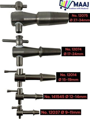 jumbo METALL ZAPFHAHN HAHN WEINFASS WINE BARREL METAL PIPE TAP EDELSTAHL INOX - Bild 2 von 8