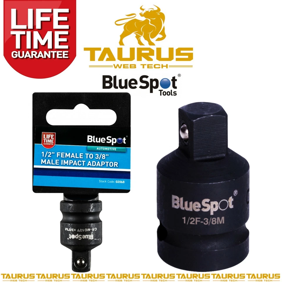 BlueSpot Impact Adaptor Socket Reducer 1/2" Female To 3/8" Male Drive Hand Tools