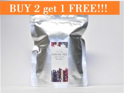 Ginger Herbal Tea - 30 Tea Bags - Ginger Root - Caffeine Free 100% Natural