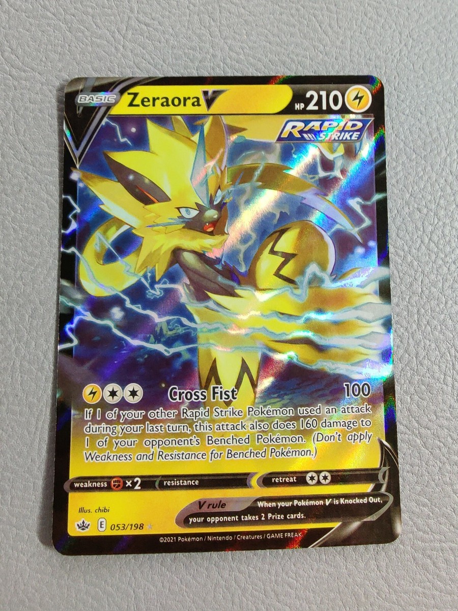 zeraora v pokemon card price (Alternate Full Art) 166/198 Swsh06: Sword & Shield - Chilling Reign Holo for sale online Placeholder Image Provided Zeraora V - SWSH263 -