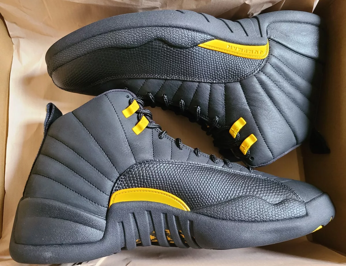 Air jordan 12 sales black and yellow