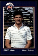 1988 Grand Slam Baseball Card Fred Hina A Columbia Mets #18