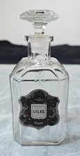 Vintage Guerlain Lilas Paris Parfum Bottle Empty Glass Collectible