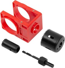 Door Lock Installation Kit 1-3/8" - 1-3/4" for Wooden Doors with Guide Template,