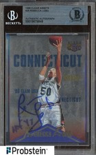 Rebecca Lobo Signed 1996 Clear Assets #28 RC Rookie BGS BAS AUTO