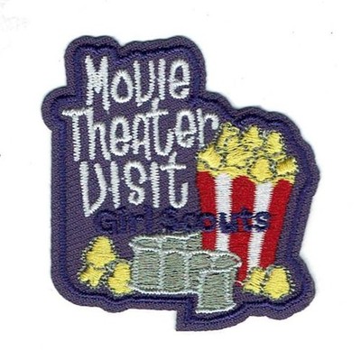 Girl Scouts Movie Theater Visit Fun Patches Badge SCOUT GUIDE Show 3D Iron On