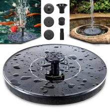 Solar Bird Bath Fountain 1.4W 4-Nozzle Solar-Powered Outdoor Pump
