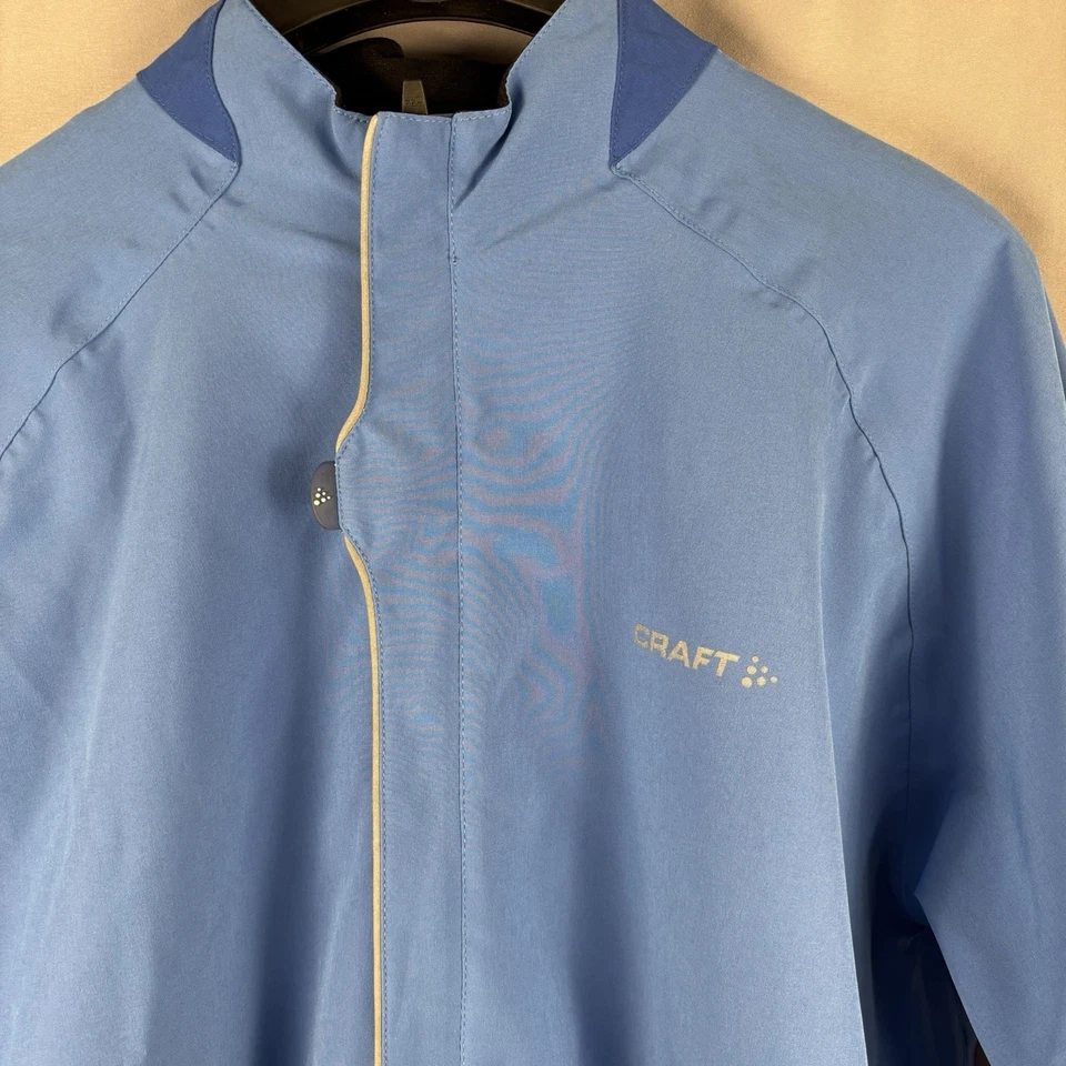 Vintage Craft Mens Reflective Cycling Jacket Windproof Blue Large - Image 2 of 4
