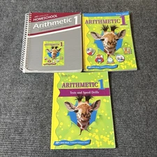 Abeka Arithmetic 1 Homeschool Lot of 3 Books Tests Drills Work Text Lesson Plans