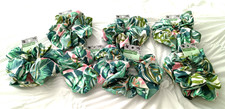 NWT Lot Of 7 Spring Scrunchies Green And Pink Gifts Fun Share Hairbows Pony Tail
