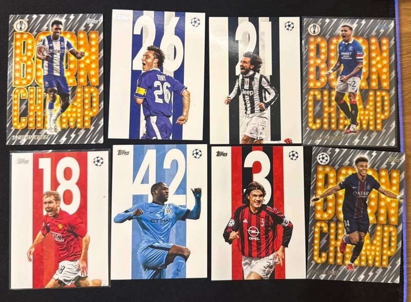 25 Topps UCC Set Of 8 Players Samu Terry Pirlo James Scholes Yaya Paolo Doue