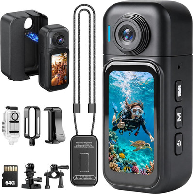 1080P HD Thumb Action Camera 180° Rotatable Lens WiFi Wearable Sports Camera