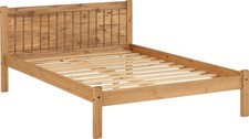 Image of Maya 4ft Small Double 120cm Bed Frame in Distressed Waxed Pine