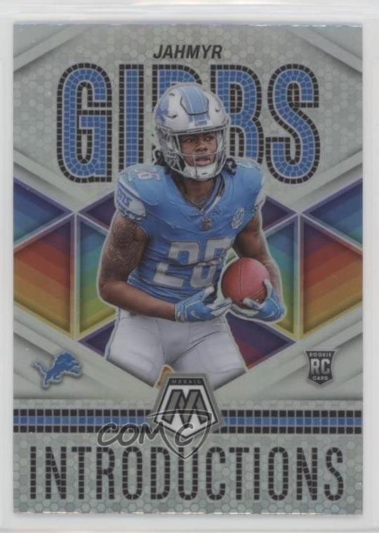 2023 Panini Mosaic Introductions Silver Prizm Jahmyr Gibbs #I-5 Rookie RC 13a8