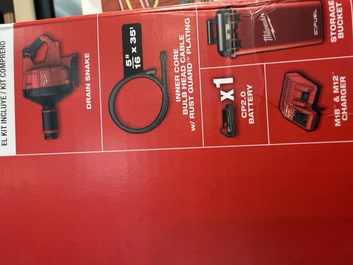 New Milwaukee 2772A-21 M18 FUEL Drain Snake with Cable Drive Locking 35’ 5/16 - Picture 6 of 6