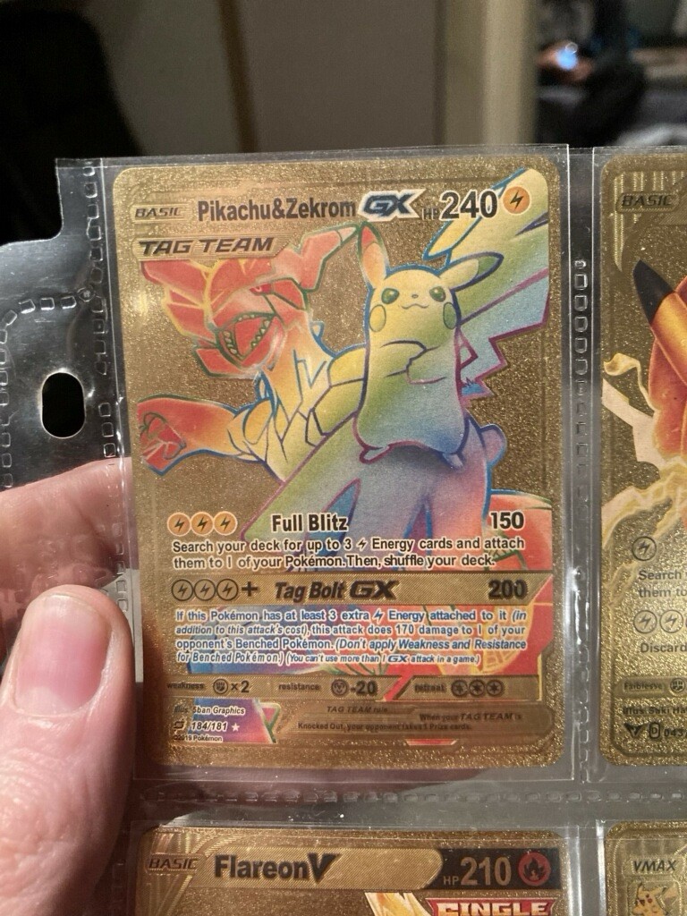Pokémon Pikachu & Zekrom GX 184/181 SM-Team Up Secret Rare TAG TEAM 240HP