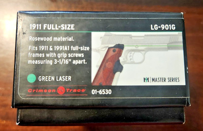 Crimson Trace LG-901G Green Master Laser Grips - Rosewood for 1911 Full-Size