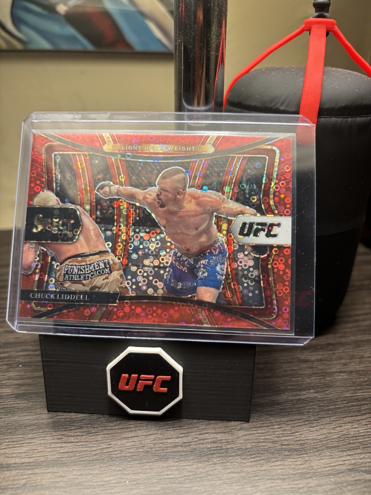 2021 Panini Select UFC - Premier Level Chuck Liddell #178 Red Disco Prizm /199