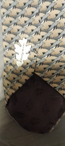 Mens 100% Silk Tie The Nature Conservancy Preservation Collection Dolphin - Picture 3 of 3